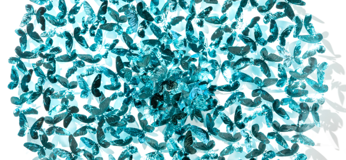 Circle of Life - aqua - wall sculpture - 63 in